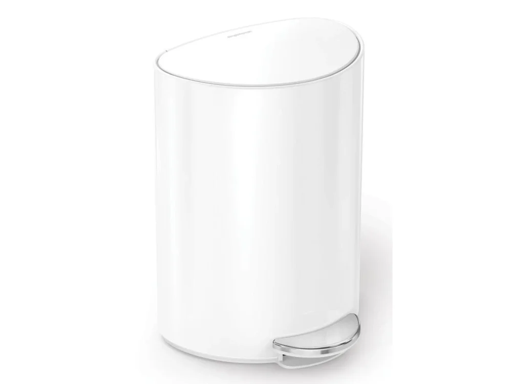 Simplehuman Pedálový odpadkový koš Simplehuman 6 l bílá ocel SHCW2108 Horká Nabídka
