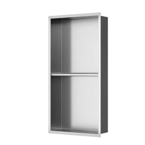 Akční Cena SAT Vestavná dvojpolička SAT Aurum kartáčovaná ocel 33x63 cm SATAURN6030SBS