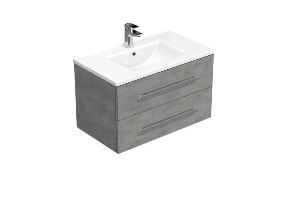 SAT Koupelnová skříňka s umyvadlem SAT Cube Way 80x53x46 cm beton mat CUBE46802BEMOD Must-Have