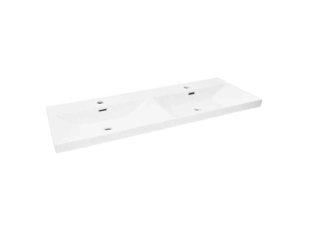 SAT Nábytkové dvojumyvadlo SAT B-Way 121x46 cm dva otvory pro baterii SATBW212046 Zlevněný