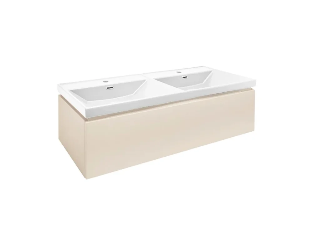 SAT Koupelnová skříňka s umyvadlem SAT Feel 120x30x44,8 cm pískově béžová mat SATFEEL120BEU4 Expresní Doručení