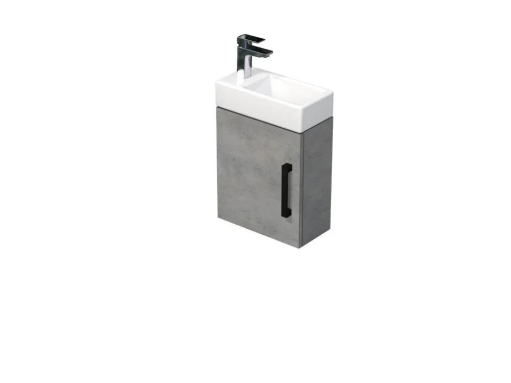SAT Koupelnová skříňka s umyvadlem SAT Cube Way 40x47,5x20 cm beton mat CUBE320401DCBE Autentický
