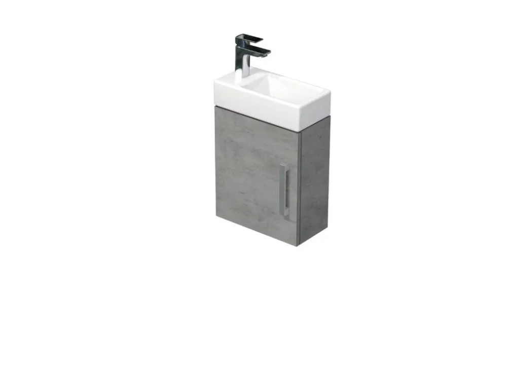 SAT Koupelnová skříňka s umyvadlem SAT Cube Way 40x47,5x20 cm beton mat CUBE320401DBE Aktuální