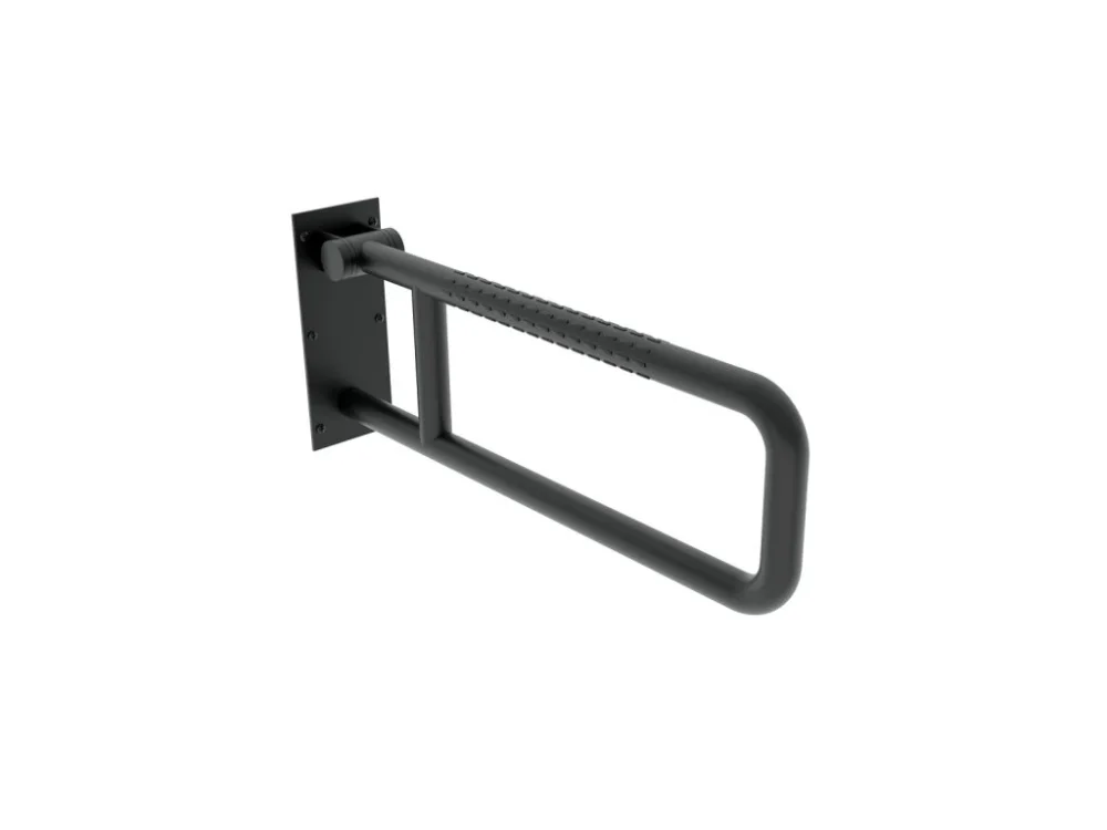 Značkový NIMCO Sklopné černé podpěrné madlo 600 mm BMSC 9060-90