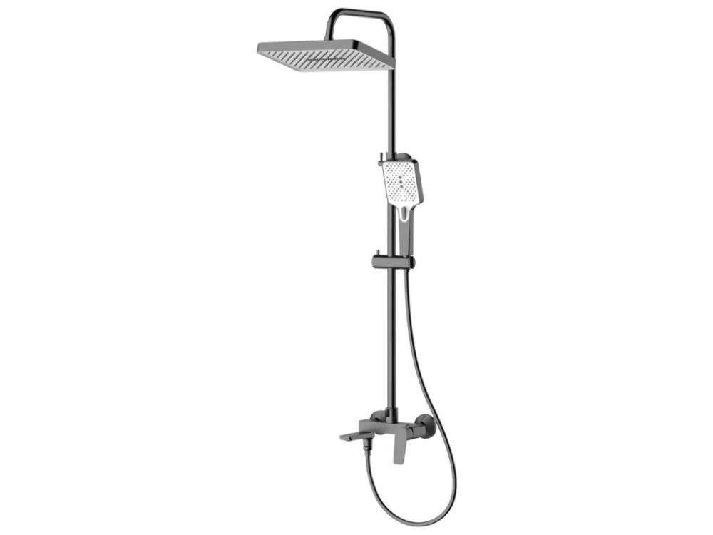 Aqualine FLERY sprchový sloup s pákovou baterií, otočné ramínko, gun metal FY690GM Akční Cena