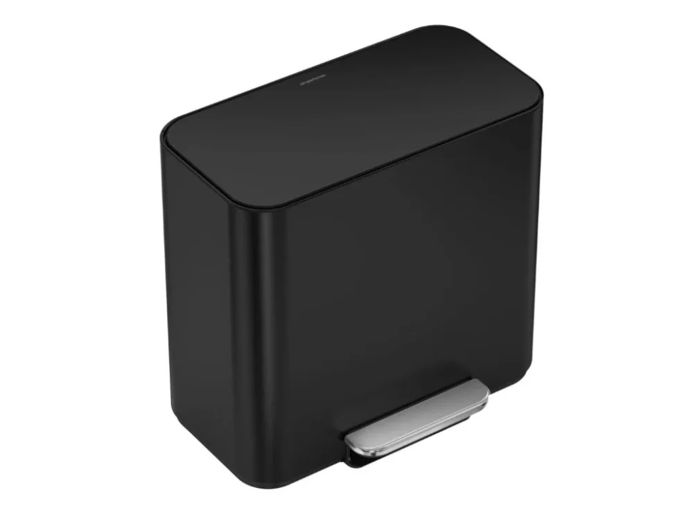 Nejprodávanější Simplehuman Simplehuman pedálový odpadkový koš na tříděný odpad DUAL MINI 15 L matná černá ocel CW2121