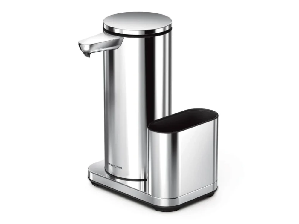 Simplehuman Simplehuman bezdotykový dávkovač mýdla – 414 ml + držák houbičky lesklá nerez dobíjecí ST1091 Levný
