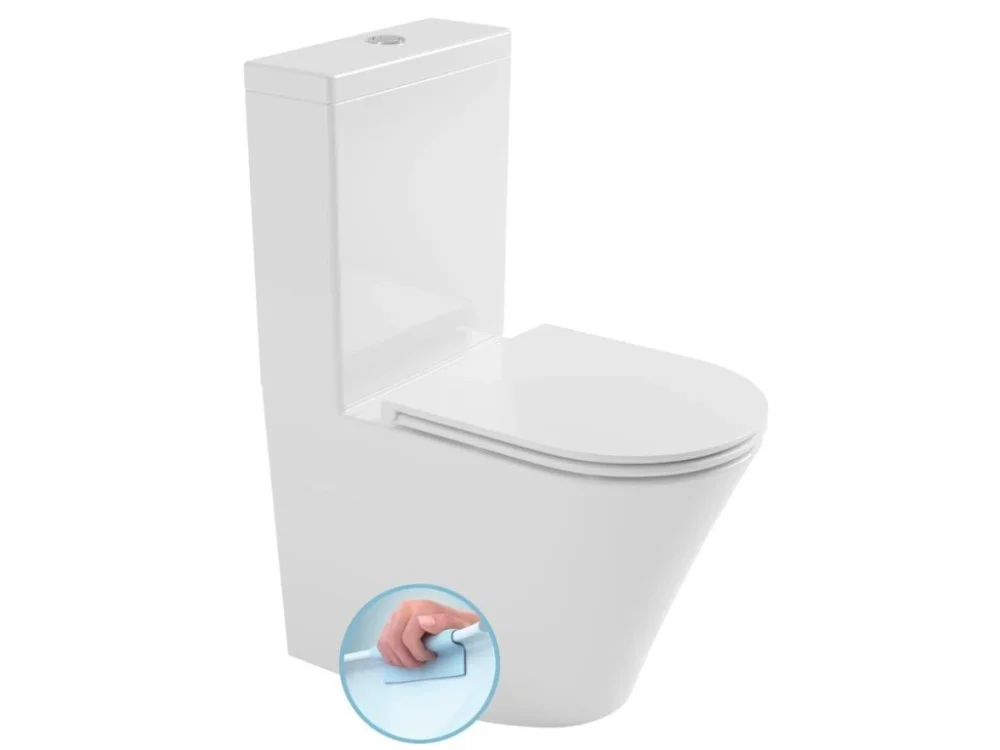 Bruckner FEIN WC kombi, Rimless, spodní/zadní odpad, bílá 201.428.4 Poslední Šance