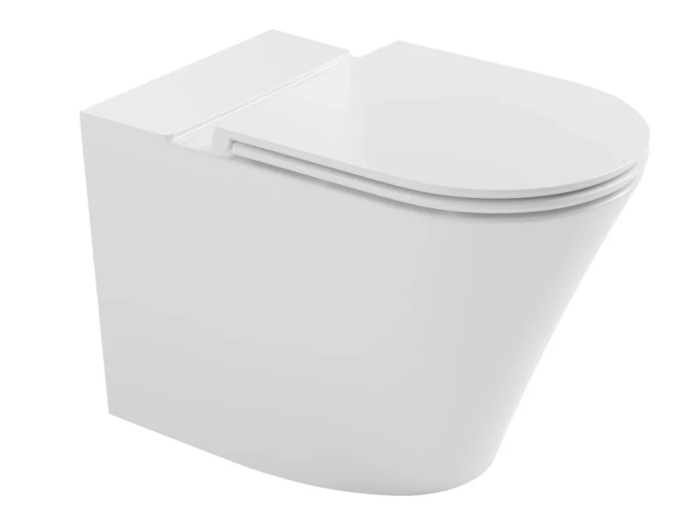 Bruckner FEIN WC kombi mísa, Rimless, 61x36cm, spodní/zadní odpad, bílá 201.424.4 Vysoce Kvalitní