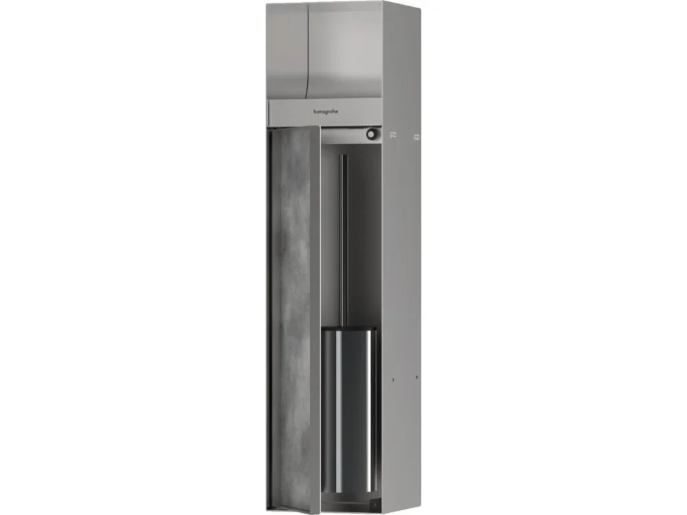 Hansgrohe Držák Hansgrohe XtraStoris Rock s dvířky nerez 56062800 Cenová Bomba