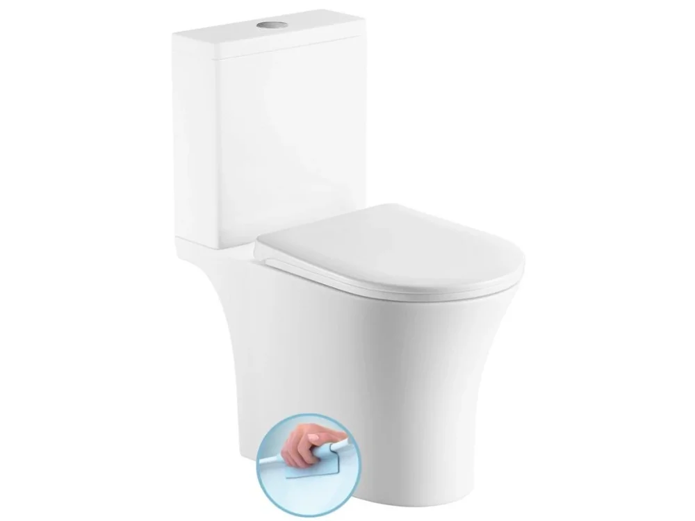 Rychlé Dodání Aqualine VITO WC kombi, Rimless, spodní/zadní odpad, bílá PB105WR