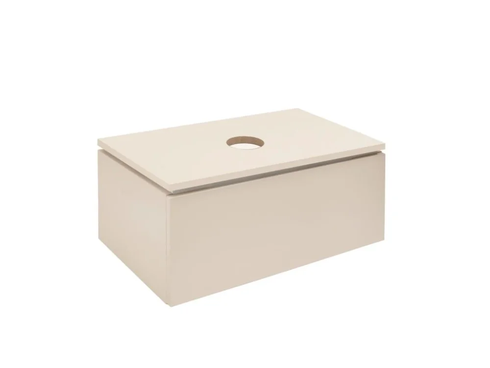 SAT Koupelnová skříňka s krycí deskou SAT Feel 80x30x46 cm pískově béžová mat SATFEEL80BED Omezená Nabídka
