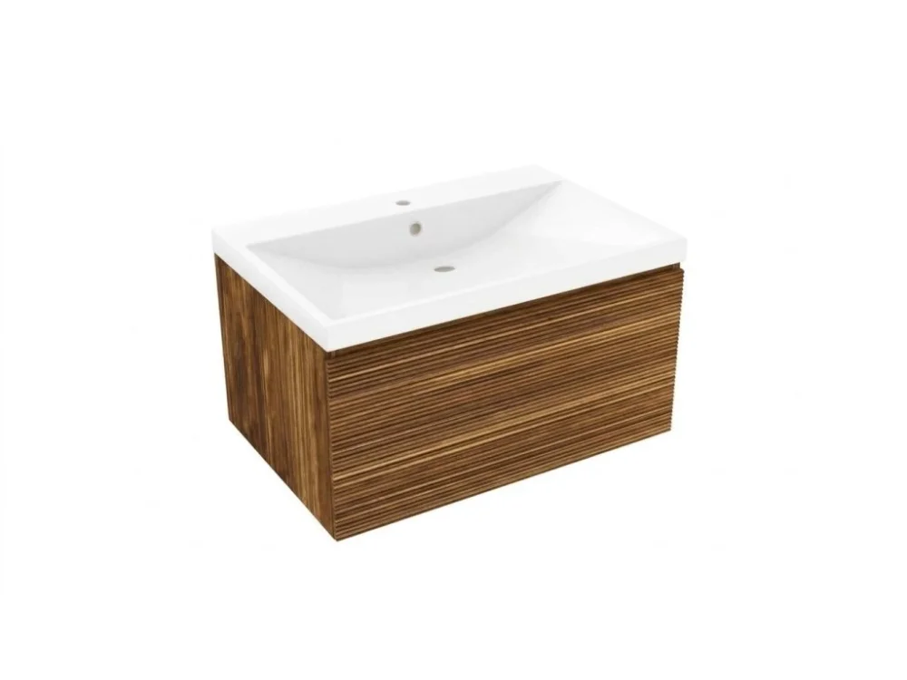 Naturel Koupelnová skříňka s umyvadlem Naturel Elsa 79x35x45,5 cm eben mat ELSA80EBU1 Vrácení Zdarma