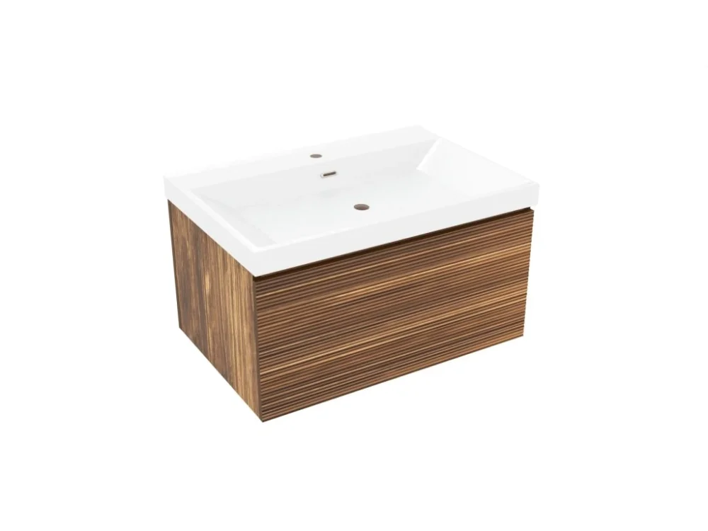 Naturel Koupelnová skříňka s umyvadlem Naturel Elsa 79x35x45,5 cm eben mat ELSA80EBU4 Super Cena
