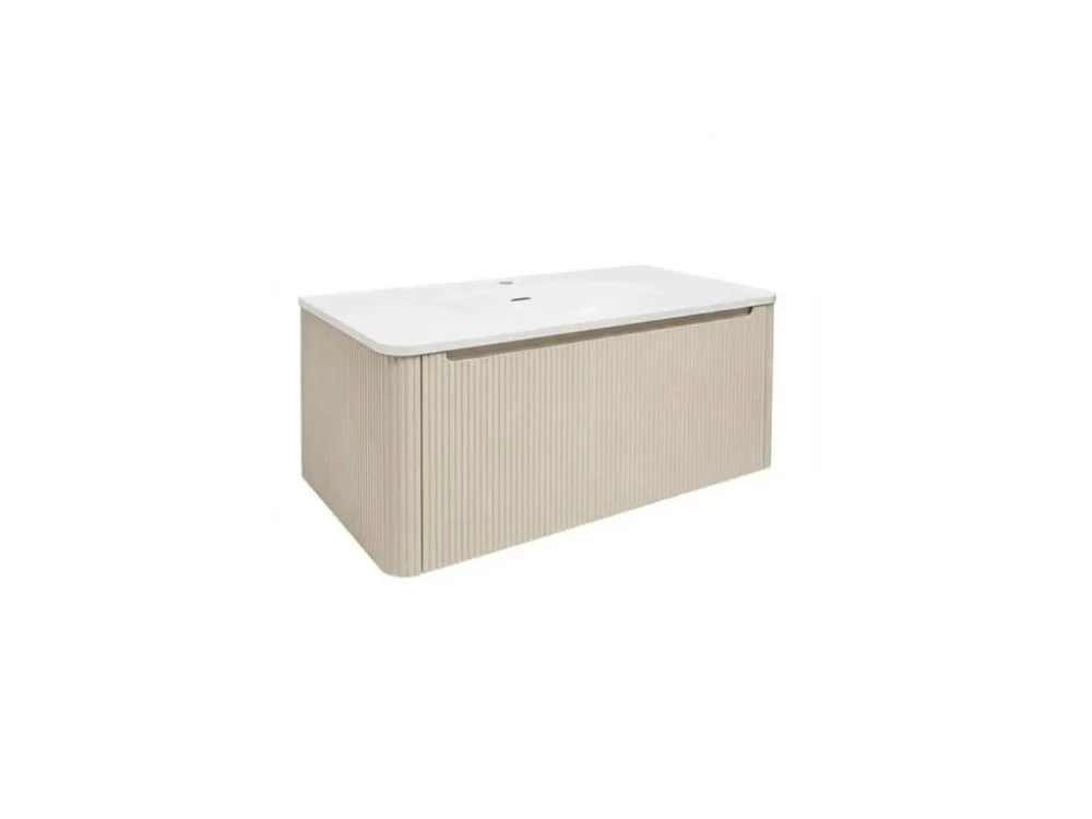 Akce Naturel Koupelnová skříňka s umyvadlem Naturel Austen 119x47,5x45 cm clear brown mat AUSTEN120CB