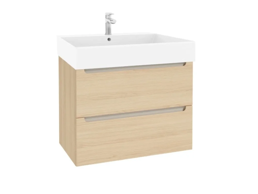 Naturel Koupelnová skříňka s umyvadlem Naturel Stilla 80x60x45 cm dub vincenza mat STILLADV08057U2 Sleva