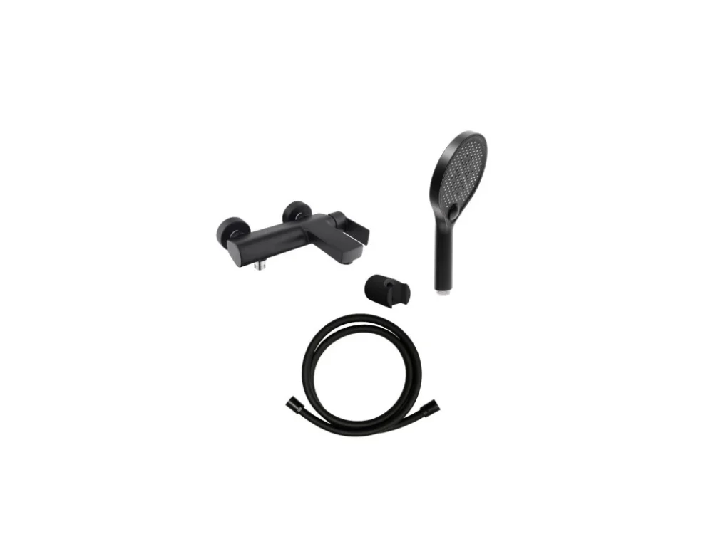 Objednat Nyní SAT Vanová baterie SAT B-Way se sprchovým setem 150 mm černá SATBSBW222SET
