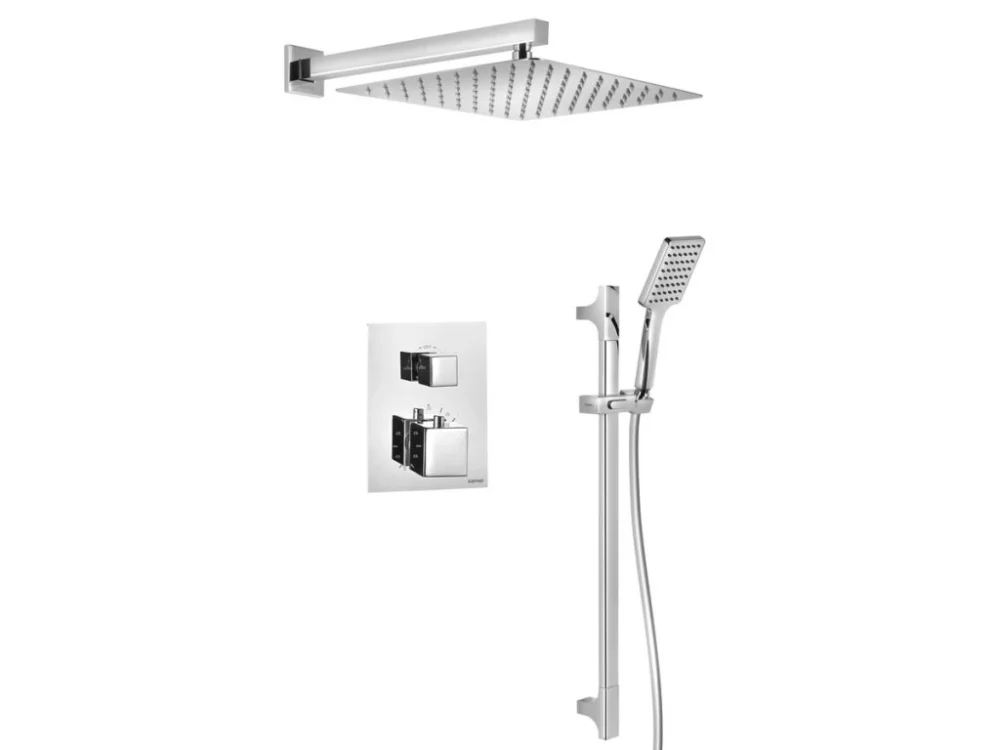 Originální Sapho Podomítkový sprchový set s termostatickou baterií, box, 2 výstupy, chrom 1102-32-21