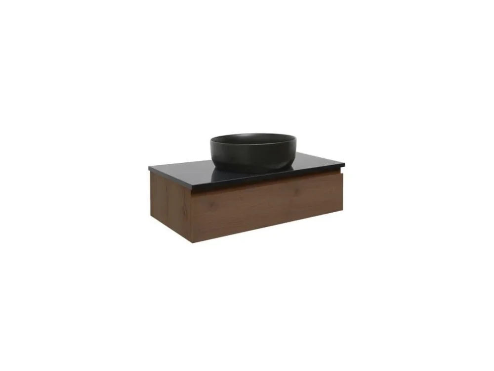 SAT Koupelnová skříňka s kamennou deskou SAT B-Way 80x30x45 cm ořech mat BWAY80NUTTK Nejprodávanější