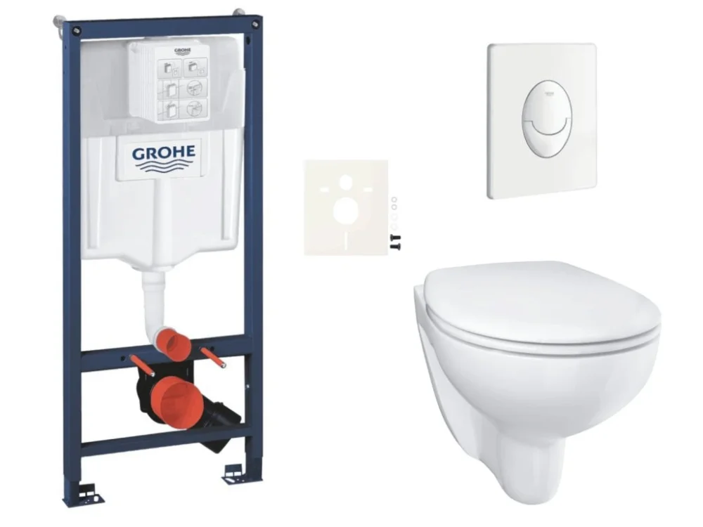 Grohe Závěsný WC set do lehkých stěn / předstěnová montáž GROHE Bau Ceramic SIKOGRSBAUSASH0 Sezónní Sleva