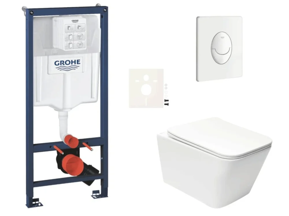 Rychlé Dodání Grohe Závěsný WC set do lehkých stěn / předstěnová montáž SAT Infinitio SIKOGRSIN12SASH0