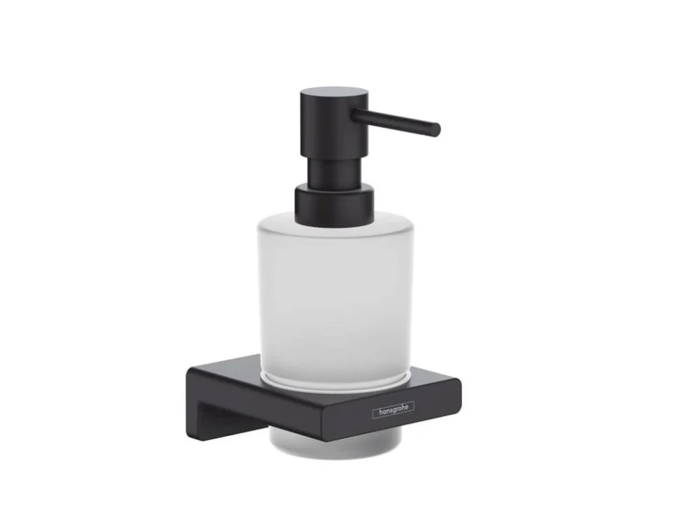 Hansgrohe Dávkovač mýdla Hansgrohe AddStoris s držákem matná černá 41745670 Aktuální