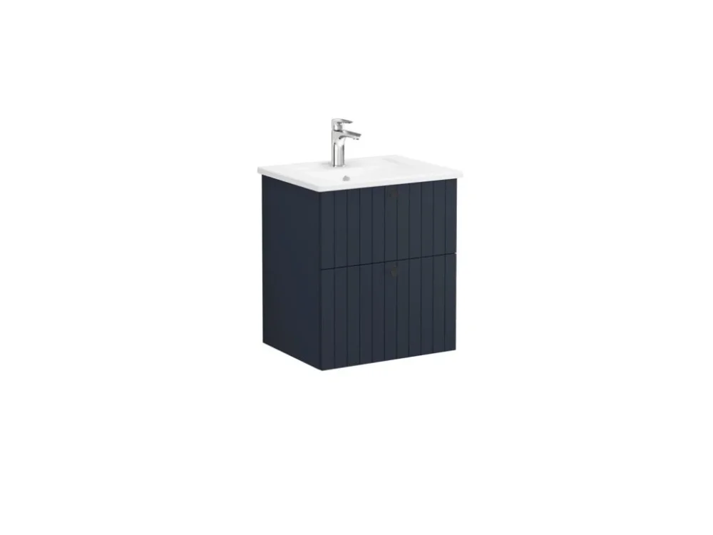 Speciální Cena VitrA Koupelnová skříňka s umyvadlem VitrA Root 60x67x46 cm modrá mat ROOTG60BINTS