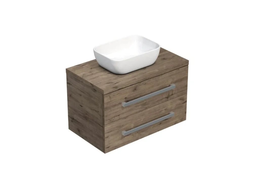 SAT Koupelnová skříňka s krycí deskou SAT Cube Way 80x53x46 cm dub Wellington mat CUBE46803DW45 Značkový
