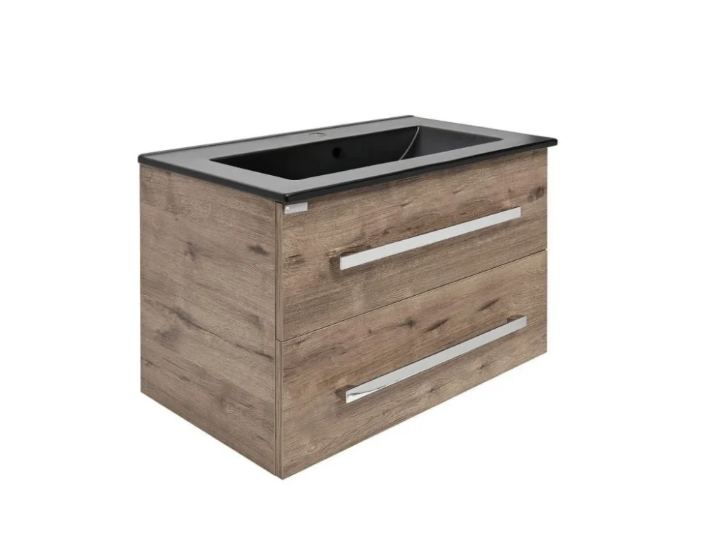 SAT Koupelnová skříňka s umyvadlem SAT Cube Way 80x53x46 cm dub wellington mat CUBE46802DWMODC Objednat Nyní