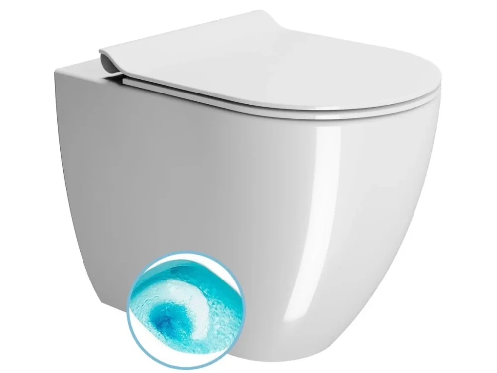 Přímo Od Výrobce GSI PURA WC mísa stojící, Swirlflush, 36x55cm, spodní/zadní odpad, bílá ExtraGlaze 889011