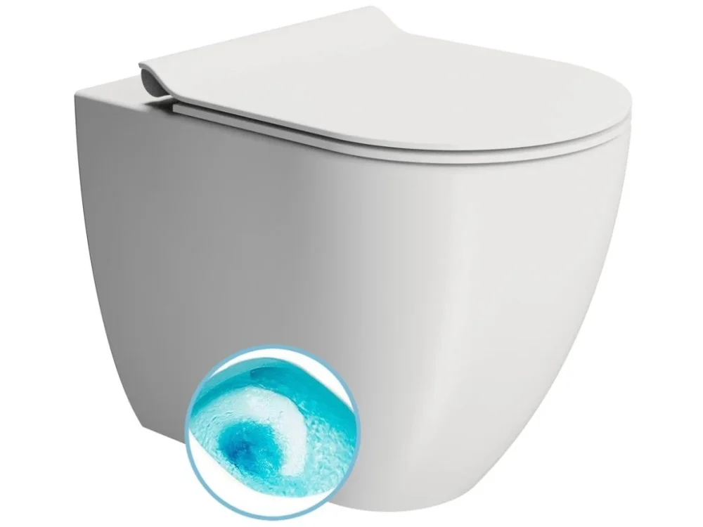 Hit Sezóny GSI PURA WC mísa stojící, Swirlflush, 36x55cm, spodní/zadní odpad, bílá dual-mat 889009
