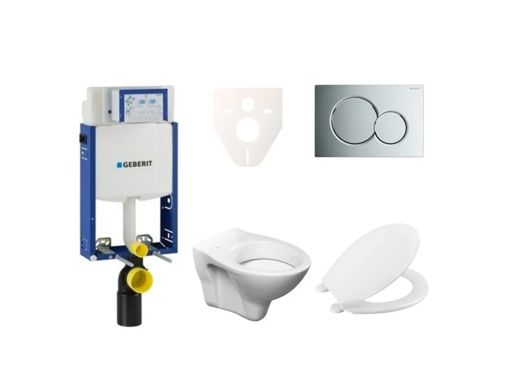 Ceramia Cenově zvýhodněný závěsný WC set Geberit k zazdění + WC Ceramia S-Line Pro 110.302.00.5NR2 Akce