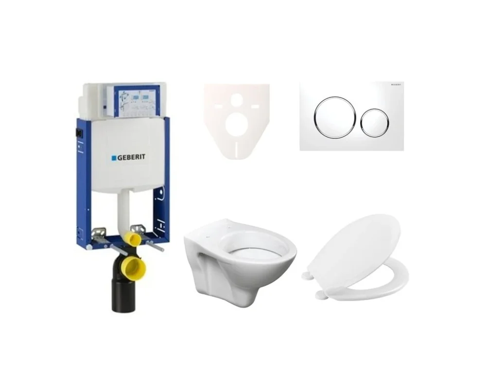 Originální Ceramia Cenově zvýhodněný závěsný WC set Geberit k zazdění + WC Ceramia S-Line Pro 110.302.00.5NR4