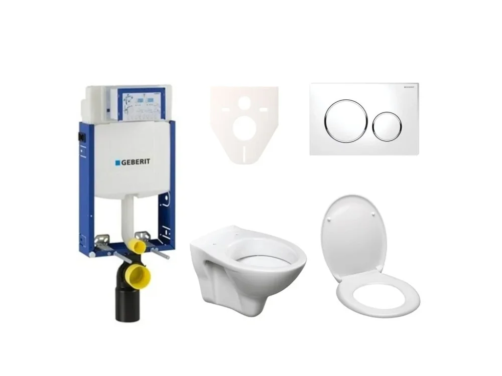 Ceramia Cenově zvýhodněný závěsný WC set Geberit k zazdění + WC Ceramia S-Line Pro 110.302.00.5ND4 Expresní Doručení