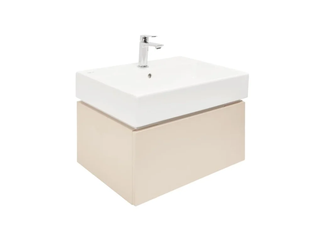 SAT Koupelnová skříňka s umyvadlem SAT Feel 60x30x46 cm pískově béžová mat SATFEEL60BEU2B Omezená Nabídka