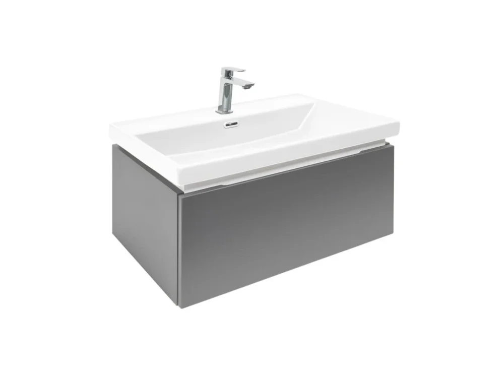 SAT Koupelnová skříňka s umyvadlem a baterií SAT Feel 60x30x44,8 cm antracit mat SATFEEL60ANTU4BA Novinka