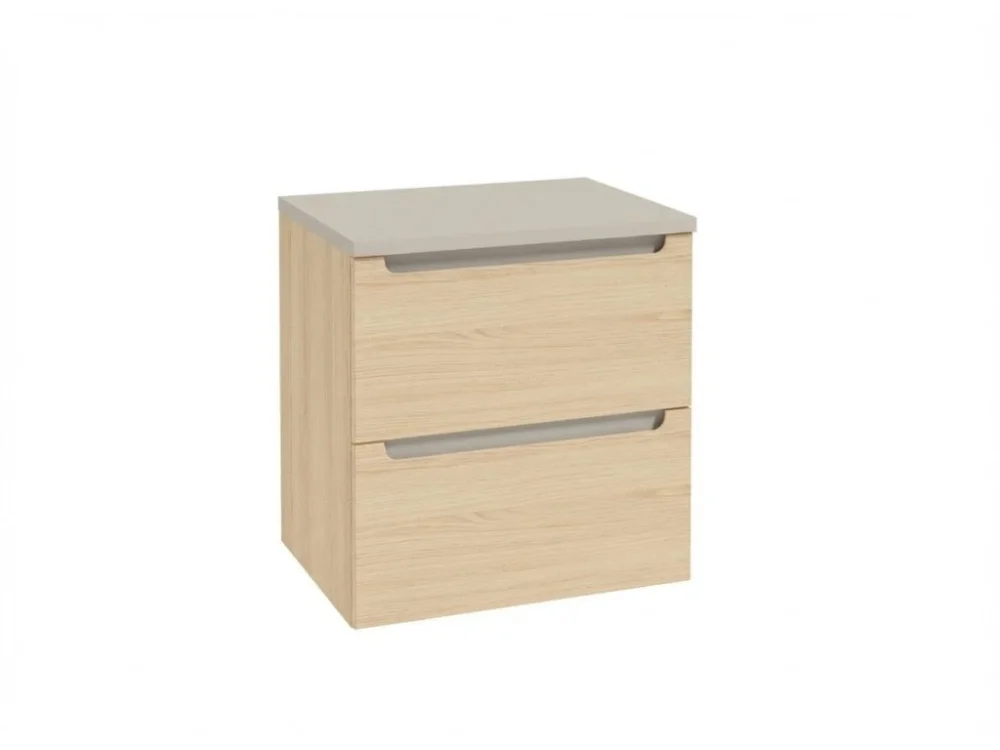 Nakupujte Hned Naturel Koupelnová skříňka s kašmírovou krycí deskou Naturel Stilla 60x60x45 cm dub Vicenza mat STILLADV06056D