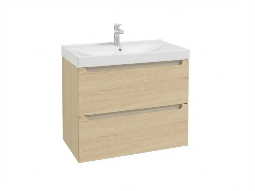 Sleva Naturel Koupelnová skříňka s umyvadlem Naturel Stilla 80x60x45 cm dub Vicenza mat STILLADV08057U3
