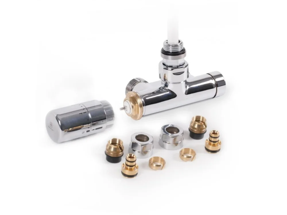 Terma pravá rohová termostatická sada s ponornou trubicí G 1/2" Chrome Akce