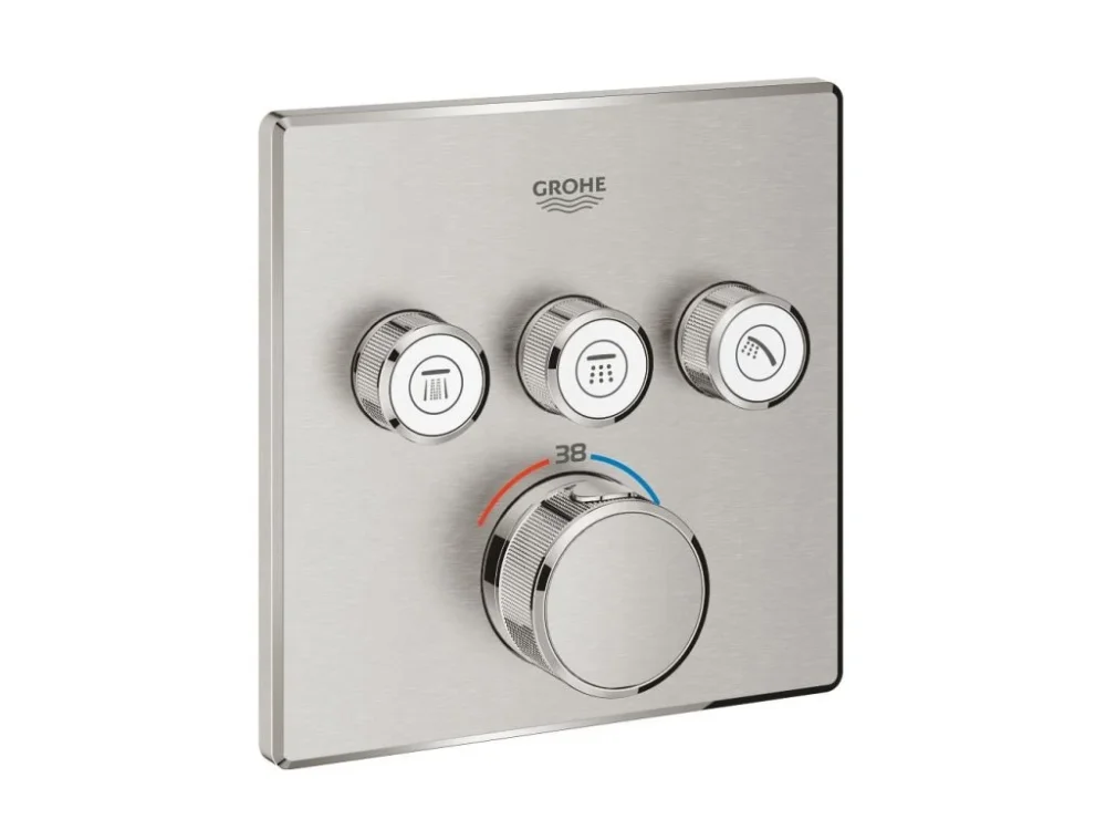 Akční Cena Grohe Sprchová a vanová baterie GROHE Grohtherm SmartControl bez podomítkového tělesa supersteel 29126DC0