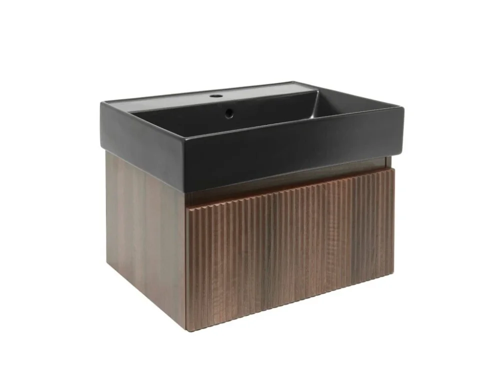 SAT Koupelnová skříňka s umyvadlem SAT Evolution 58x30x44,8 cm ořech mat SATEVO60NAU2B Sleva