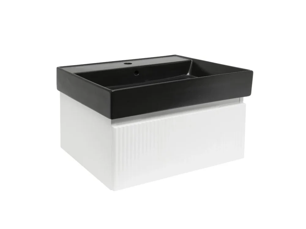 SAT Koupelnová skříňka s umyvadlem SAT Evolution 78x30x44,8 cm bílá mat SATEVO80WMU2B Výhodná Nabídka