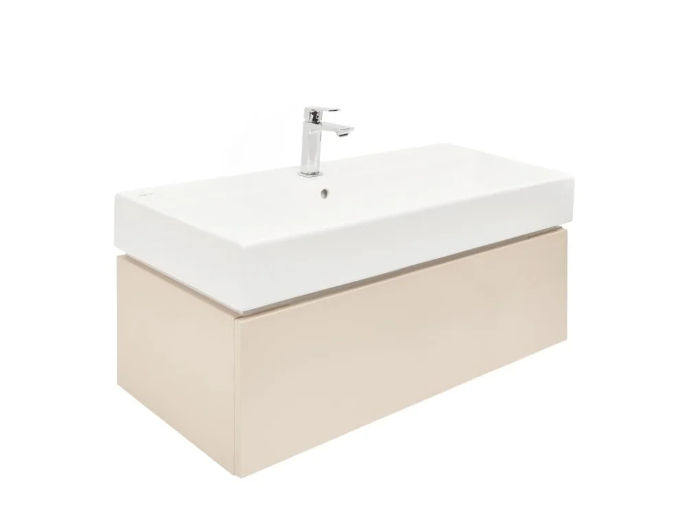 Objednat Nyní SAT Koupelnová skříňka s umyvadlem SAT Feel 100x30x46 cm pískově béžová mat SATFEEL100BEU2B
