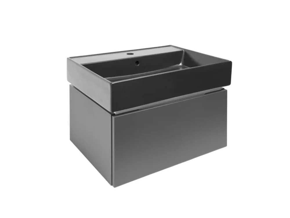 Vrácení Zdarma SAT Koupelnová skříňka s umyvadlem SAT Feel 60x30x46 cm antracit mat SATFEEL60ANTU3