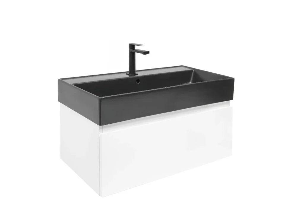SAT Koupelnová skříňka s umyvadlem SAT B-WAY 79x30x45 cm bílá lesk BWAY80WU2BB Cenově Výhodný