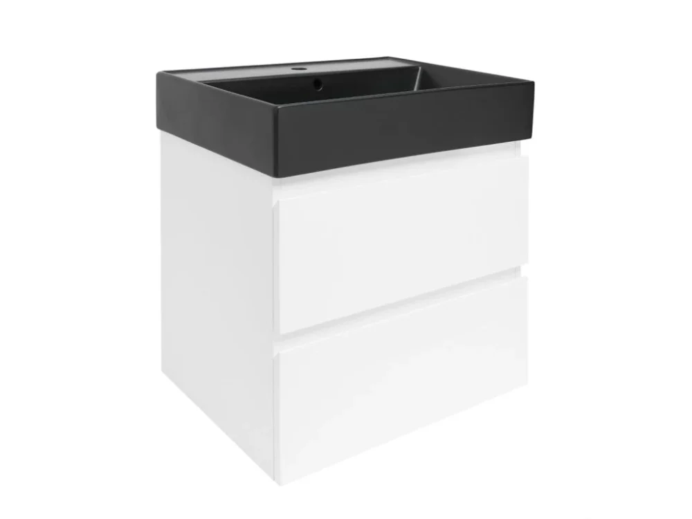 SAT Koupelnová skříňka s umyvadlem SAT B-Way 59x50x45 cm bílá lesk BWAY260WU2BB Cenová Bomba