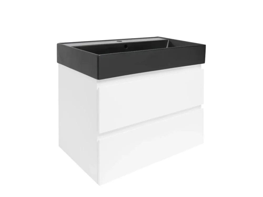 SAT Koupelnová skříňka s umyvadlem SAT B-Way 79x50x45 cm bílá lesk BWAY280WU2BB Cenový Hit