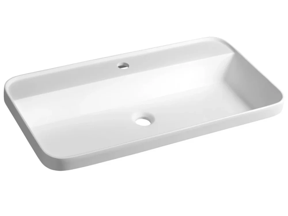 Sapho BRAHEA umyvadlo zápustné, Rockstone, 75x39 cm, bílá mat, II. jakost Top Prodej