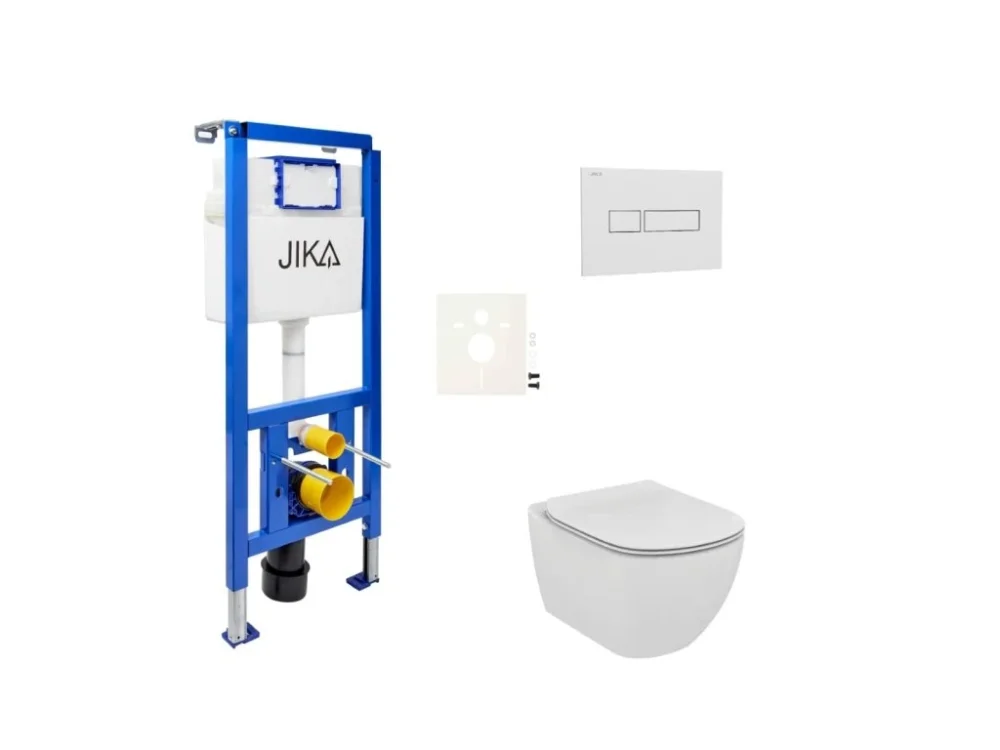 Jika Cenově zvýhodněný závěsný WC set Jika do lehkých stěn / předstěnová montáž + WC Ideal Standard Tesi SIKOJSTES1 Nízká Cena