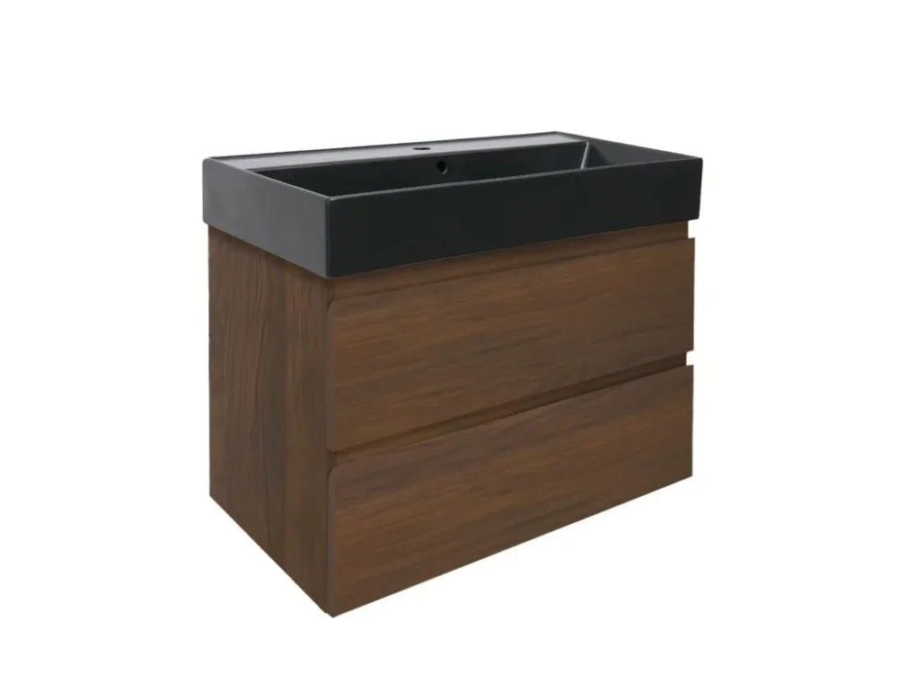SAT Koupelnová skříňka s umyvadlem SAT B-Way 80x30x45 cm ořech mat BWAY80NUTU4B Nová Kolekce